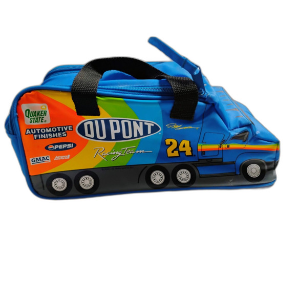 🔥 VINTAGE NASCAR Jeff Gordon #24 Dupont Rainbow Warriors Insulated‎ Lunchbox! - Picture 2 of 7